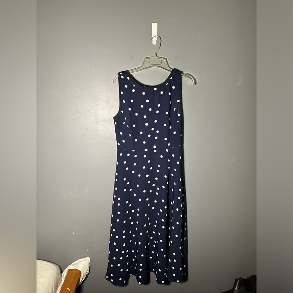 Boden Dresses & Skirts - Boden Polka Dot Fit & Flare Sleeveless Midi Dress Size 4